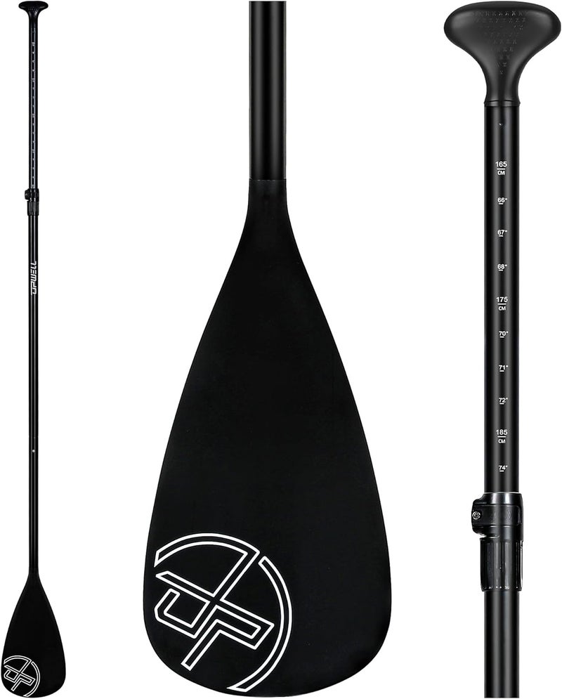 UPWELL SUP Paddle Adjustable Stand Up Paddle for Paddleboard, 3 Piece Aluminum Alloy Shaft with Reinforced Fiberglass Blade - Image 1